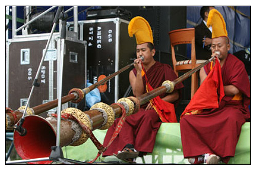 Buddhist monks in Europe. République de Kalmoukie