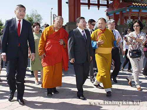 The President of Mongolia in Kalmykia