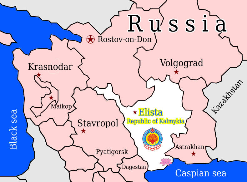 Map of Kalmykia