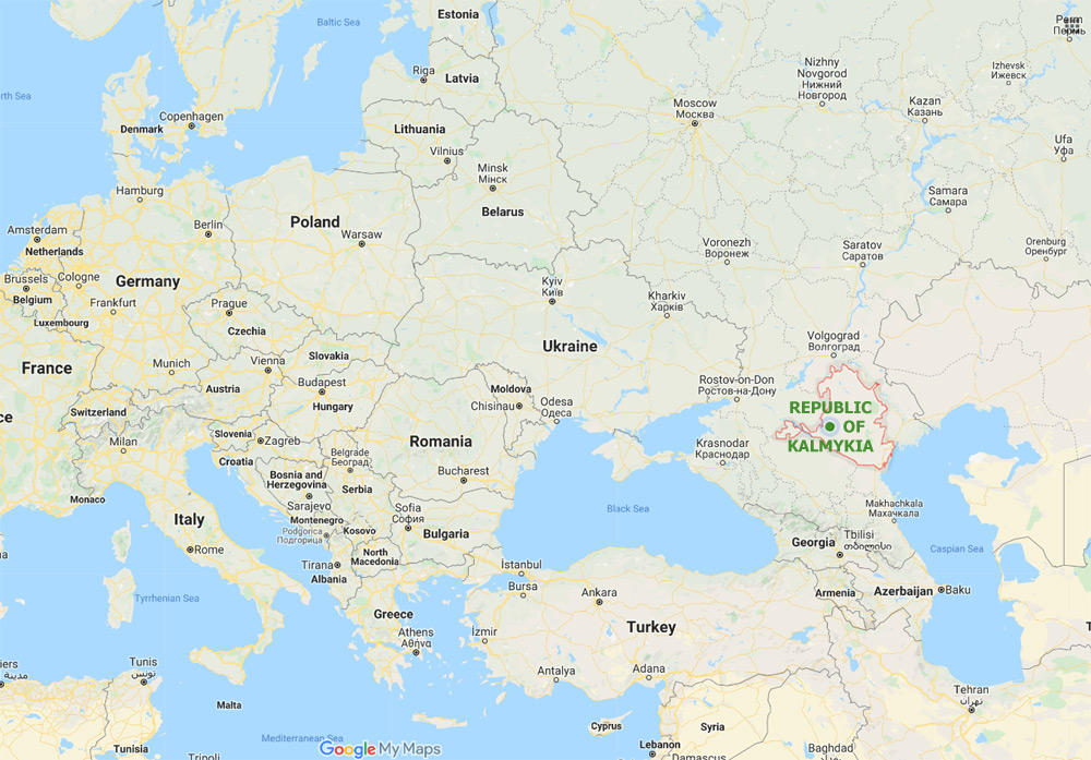 Kalmykia on the map