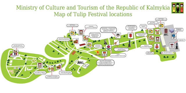Map of Tulip Festival locations