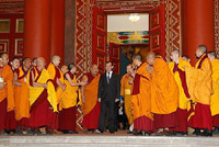 Russian President Dmitry Medvedev visited the central khurul Kalmykia