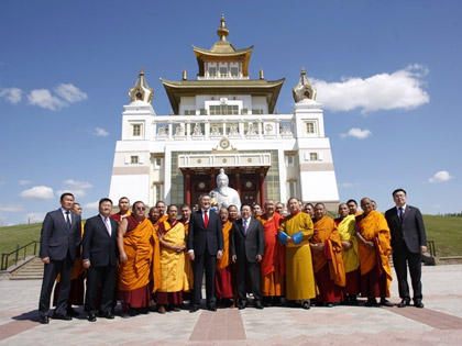 President of Mongolia in Kalmykia