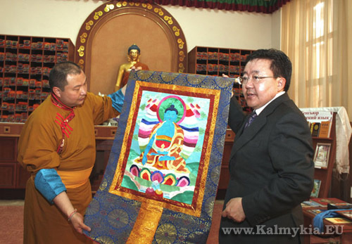 The President of Mongolia in Kalmykia
